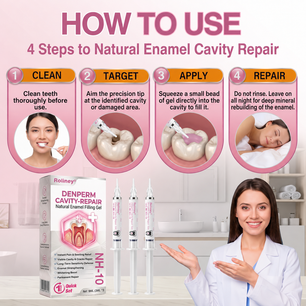 🇺🇸Roliney® DenPerm Cavity-Repair Natural Enamel Filling Gel