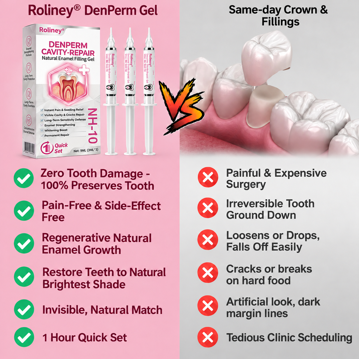 🇺🇸Roliney® DenPerm Cavity-Repair Natural Enamel Filling Gel