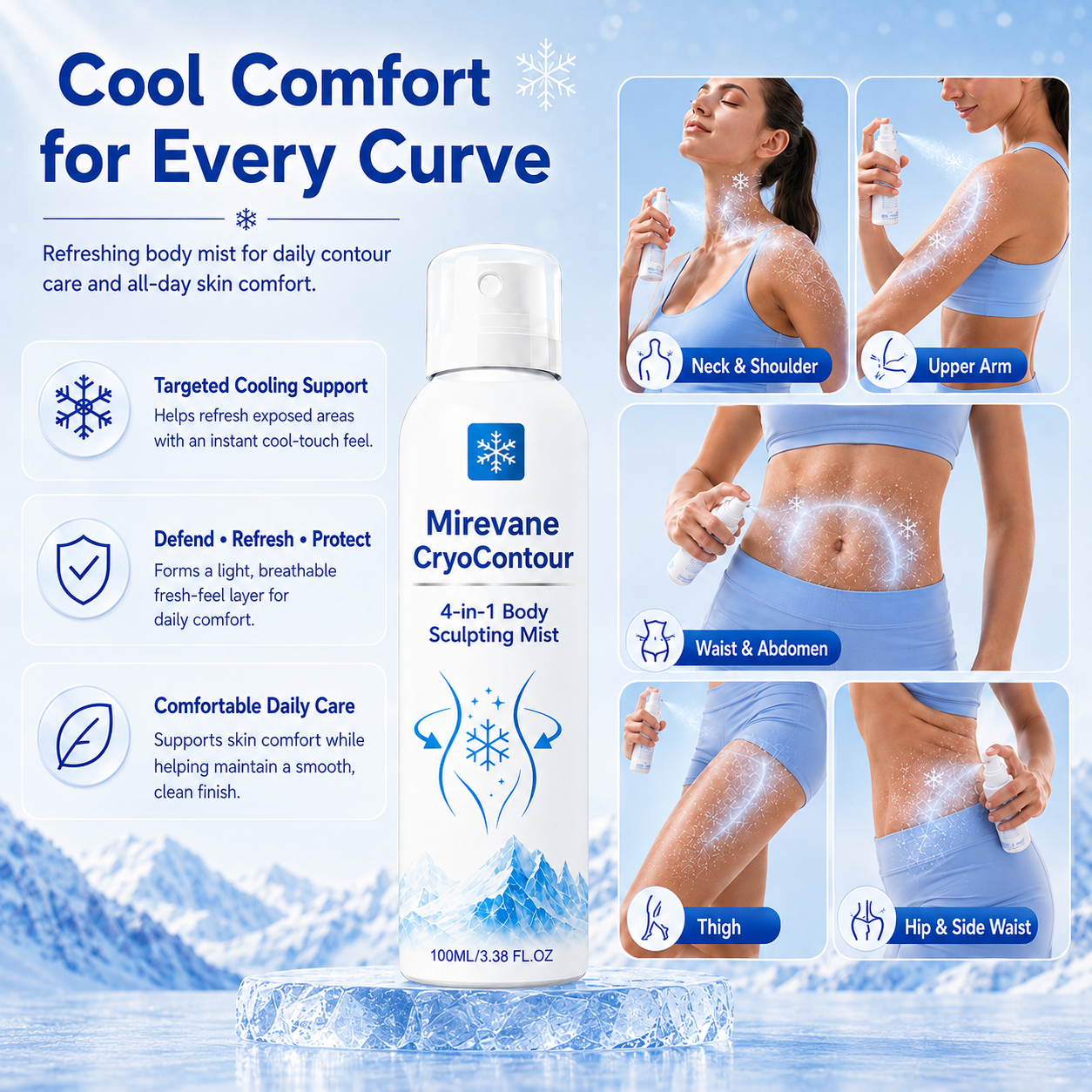 Mirevane CryoContour 4-in-1 Body Sculpting Mist