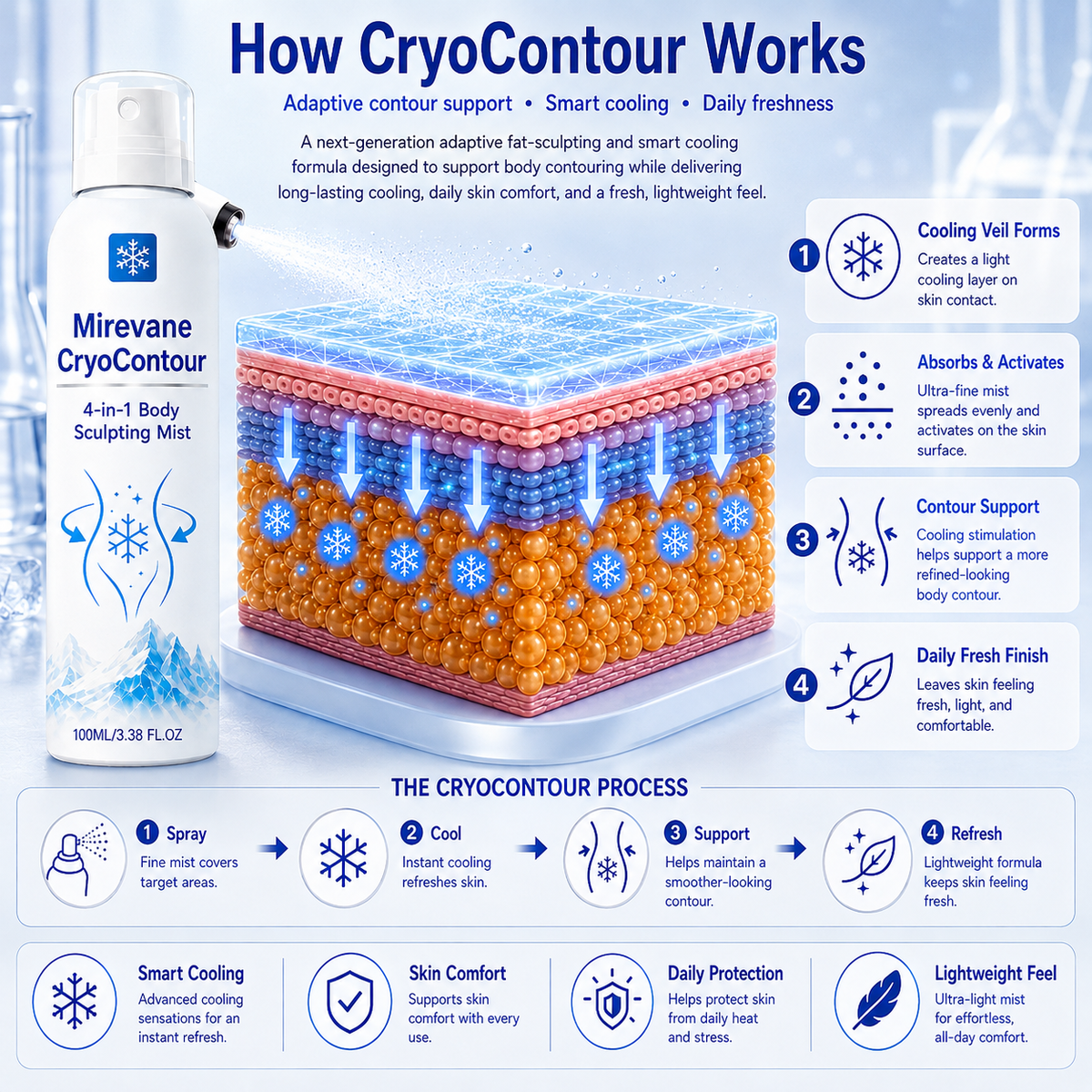 ❄️❄️Mirevane CryoContour 4-in-1 Body Sculpting Mist
