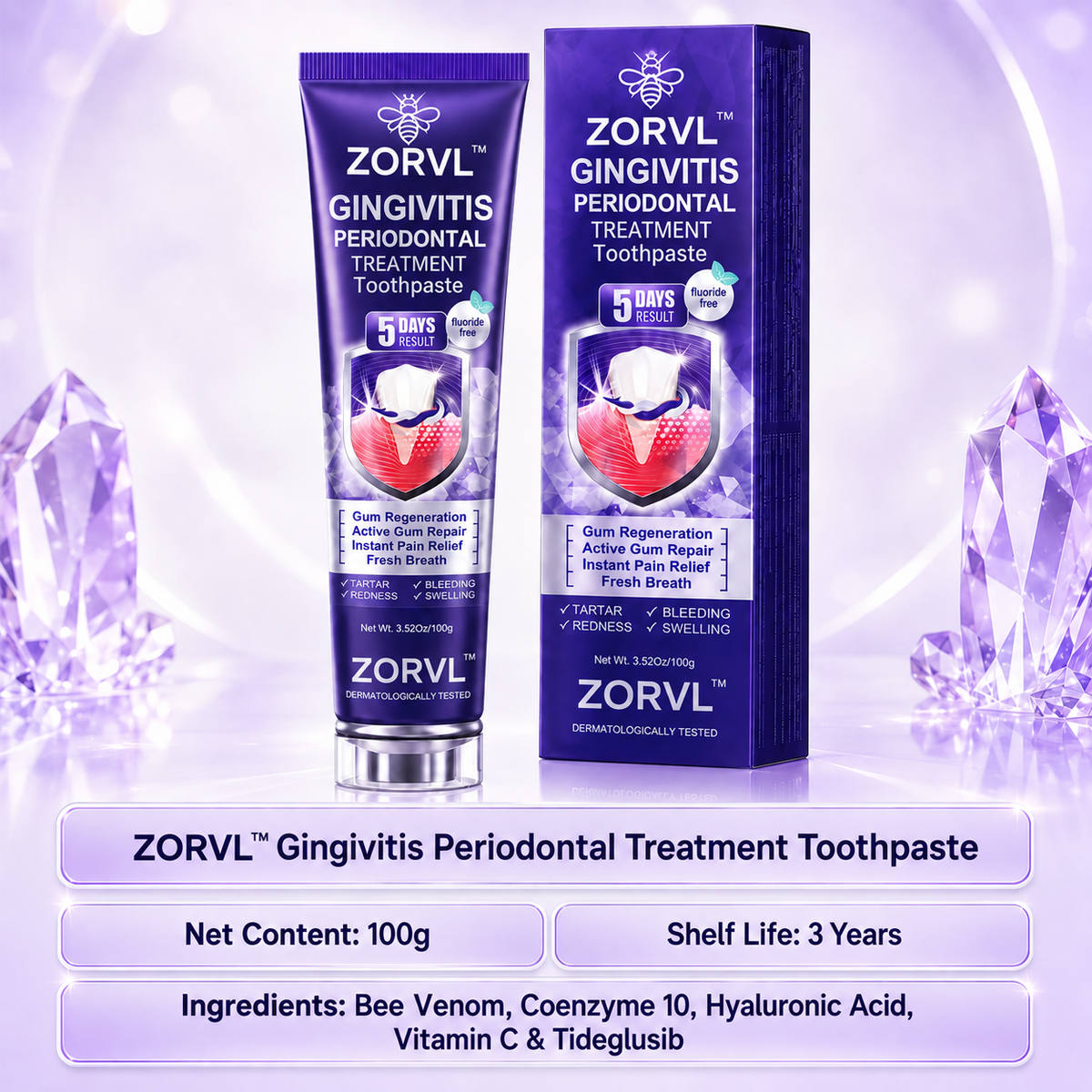 ZORVL™ Gingivitis Periodontal Treatment Toothpaste